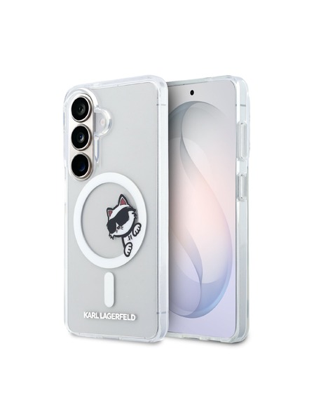 Karl Lagerfeld Karl Lagerfeld IML Choupette Peekaboo Logo Magnetic Zadní Kryt pro Samsung Galaxy S26 Transparent