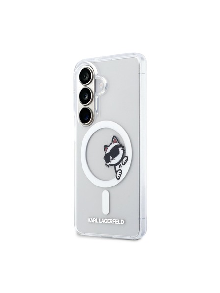 Karl Lagerfeld Karl Lagerfeld IML Choupette Peekaboo Logo Magnetic Zadní Kryt pro Samsung Galaxy S26 Transparent