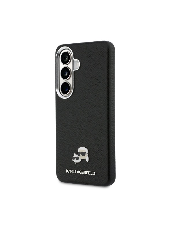 Karl Lagerfeld Karl Lagerfeld Grained PU Leather K&CH Heads Magnetic Zadní Kryt pro Samsung Galaxy S26 Black