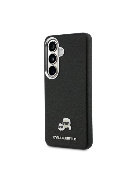 Karl Lagerfeld Karl Lagerfeld Grained PU Leather K&CH Heads Magnetic Zadní Kryt pro Samsung Galaxy S26 Black