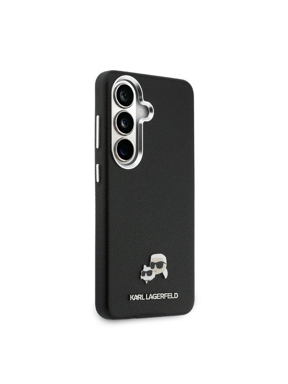Karl Lagerfeld Karl Lagerfeld Grained PU Leather K&CH Heads Magnetic Zadní Kryt pro Samsung Galaxy S26 Black