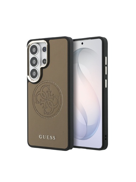 Guess Guess PU Perforated 4G Logo Magnetic Zadní Kryt pro Samsung Galaxy S26 Ultra Brown