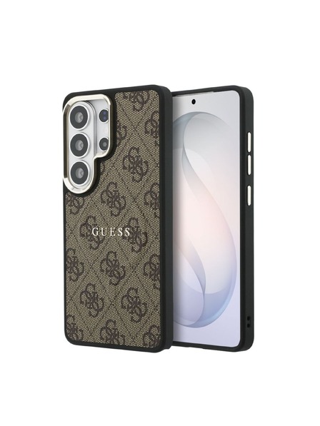 Guess Guess PU Leather 4G Gold Frame Magnetic Zadní Kryt pro Samsung Galaxy S26 Ultra Brown