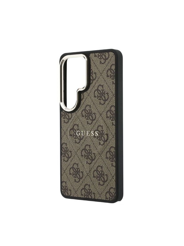 Guess Guess PU Leather 4G Gold Frame Magnetic Zadní Kryt pro Samsung Galaxy S26 Ultra Brown
