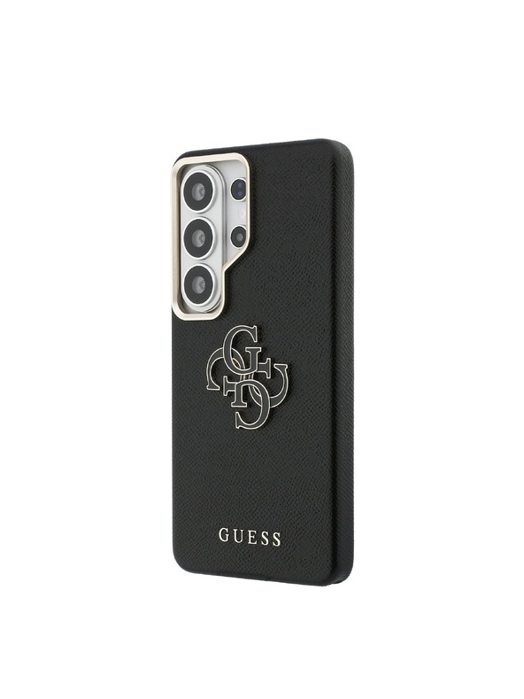 Guess Guess PU Grained 4G Resin Metal Logo Zadní Kryt pro Samsung Galaxy S26 Ultra Black