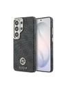 Guess Guess PU Leather 4G Strass Logo Gold Frame Magnetic Zadní Kryt pro Samsung Galaxy S26 Ultra Black