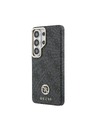 Guess Guess PU Leather 4G Strass Logo Gold Frame Magnetic Zadní Kryt pro Samsung Galaxy S26 Ultra Black