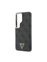 Guess Guess PU Leather 4G Strass Triangle Logo Gold Frame Magnetic Zadní Kryt pro Samsung Galaxy S26 Ultra Black