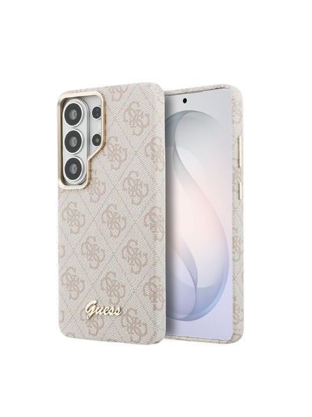 Guess Guess PU 4G Script Metal Logo Magnetic Zadní Kryt pro Samsung Galaxy S26 Ultra Pink