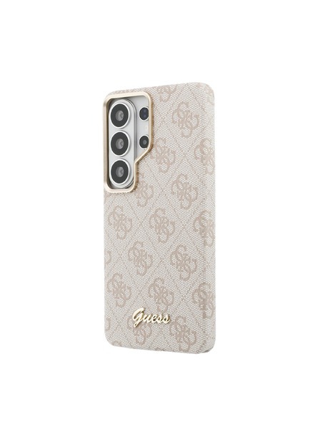 Guess Guess PU 4G Script Metal Logo Magnetic Zadní Kryt pro Samsung Galaxy S26 Ultra Pink
