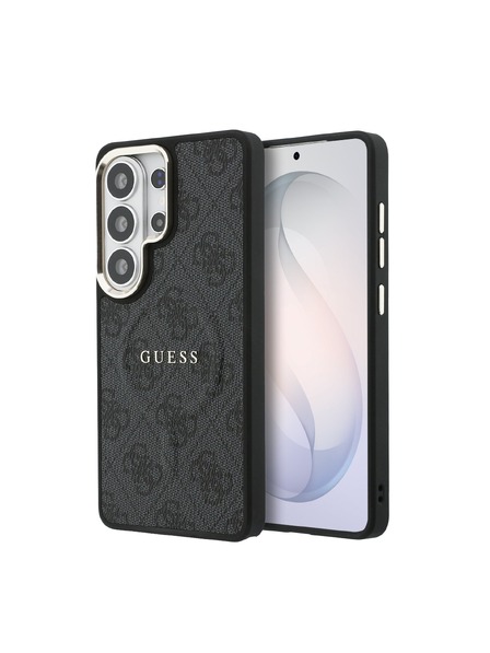 Guess Guess PU Leather 4G Gold Frame Magnetic Zadní Kryt pro Samsung Galaxy S26 Ultra Black