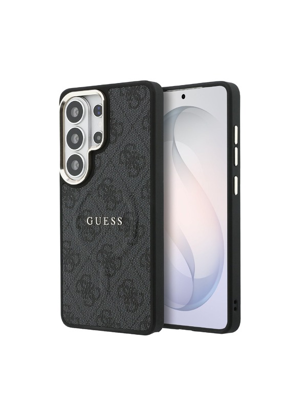 Guess Guess PU Leather 4G Gold Frame Magnetic Zadní Kryt pro Samsung Galaxy S26 Ultra Black