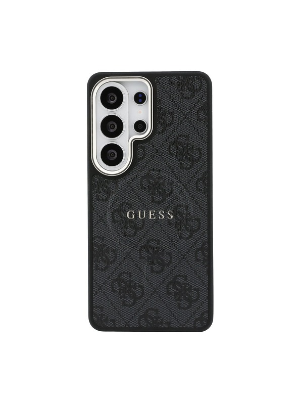 Guess Guess PU Leather 4G Gold Frame Magnetic Zadní Kryt pro Samsung Galaxy S26 Ultra Black