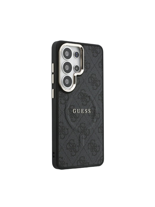 Guess Guess PU Leather 4G Gold Frame Magnetic Zadní Kryt pro Samsung Galaxy S26 Ultra Black