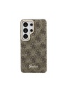 Guess Guess PU 4G Script Metal Logo Magnetic Zadní Kryt pro Samsung Galaxy S26 Ultra Brown
