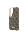 Guess Guess PU 4G Script Metal Logo Magnetic Zadní Kryt pro Samsung Galaxy S26 Ultra Brown