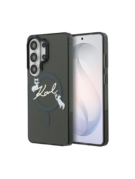 Karl Lagerfeld Karl Lagerfeld IML Choupette Karl Script Logo Magnetic Zadní Kryt pro Samsung Galaxy S26 Ultra Black