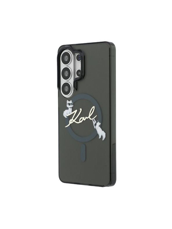 Karl Lagerfeld Karl Lagerfeld IML Choupette Karl Script Logo Magnetic Zadní Kryt pro Samsung Galaxy S26 Ultra Black