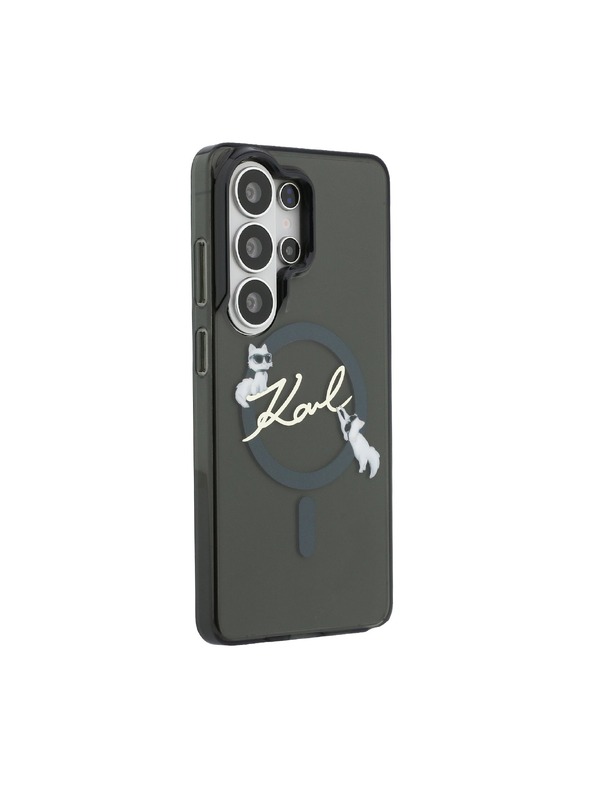 Karl Lagerfeld Karl Lagerfeld IML Choupette Karl Script Logo Magnetic Zadní Kryt pro Samsung Galaxy S26 Ultra Black