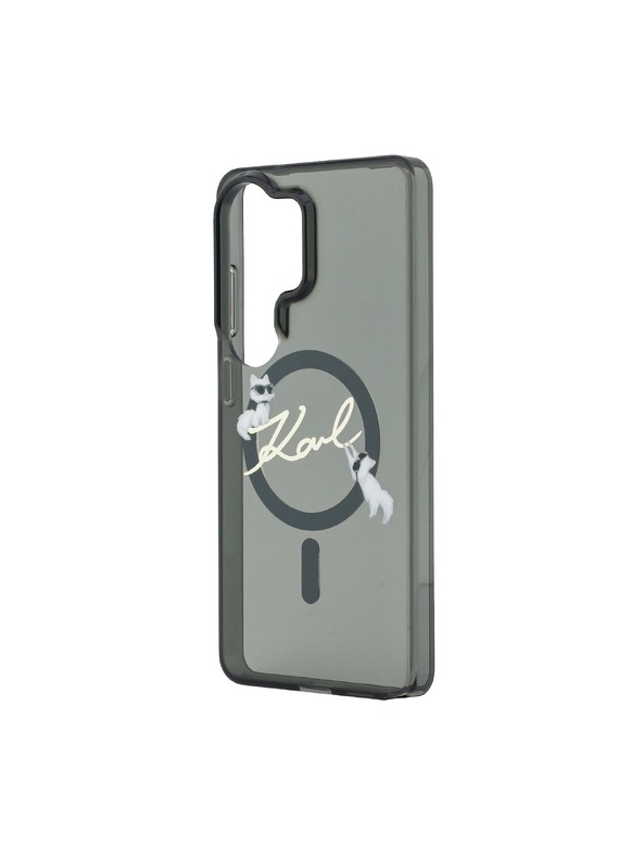 Karl Lagerfeld Karl Lagerfeld IML Choupette Karl Script Logo Magnetic Zadní Kryt pro Samsung Galaxy S26 Ultra Black