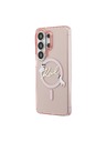 Karl Lagerfeld Karl Lagerfeld IML Choupette Karl Script Logo Magnetic Zadní Kryt pro Samsung Galaxy S26 Ultra Pink