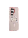 Karl Lagerfeld Karl Lagerfeld IML Choupette Karl Script Logo Magnetic Zadní Kryt pro Samsung Galaxy S26 Ultra Pink