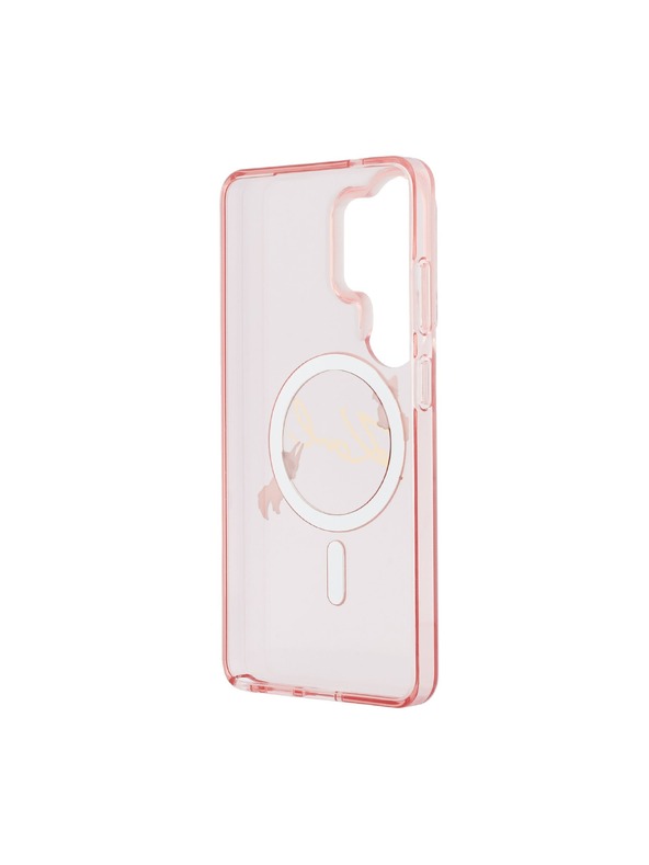 Karl Lagerfeld Karl Lagerfeld IML Choupette Karl Script Logo Magnetic Zadní Kryt pro Samsung Galaxy S26 Ultra Pink