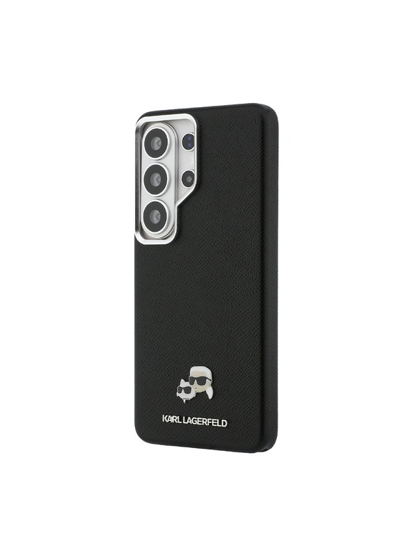 Karl Lagerfeld Karl Lagerfeld Grained PU Leather K&CH Heads Magnetic Zadní Kryt pro Samsung Galaxy S26 Ultra Black