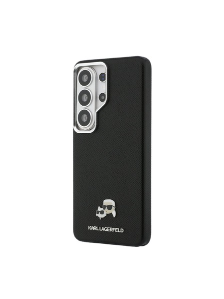 Karl Lagerfeld Karl Lagerfeld Grained PU Leather K&CH Heads Magnetic Zadní Kryt pro Samsung Galaxy S26 Ultra Black