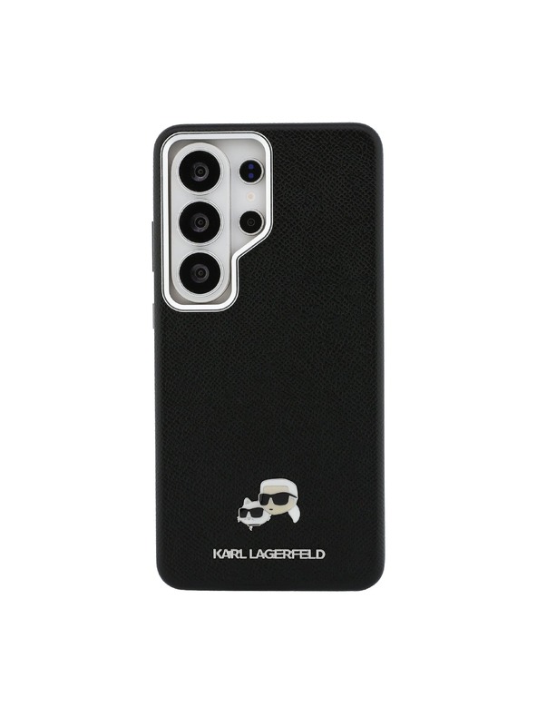 Karl Lagerfeld Karl Lagerfeld Grained PU Leather K&CH Heads Magnetic Zadní Kryt pro Samsung Galaxy S26 Ultra Black