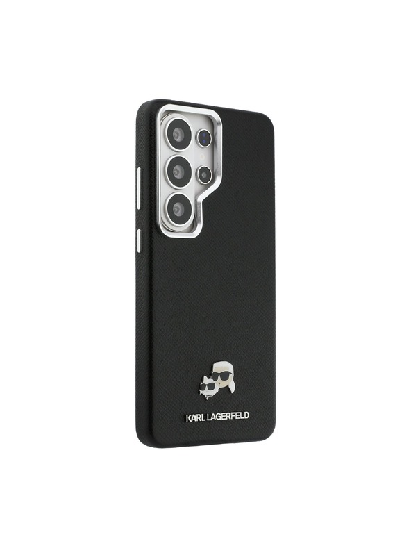 Karl Lagerfeld Karl Lagerfeld Grained PU Leather K&CH Heads Magnetic Zadní Kryt pro Samsung Galaxy S26 Ultra Black
