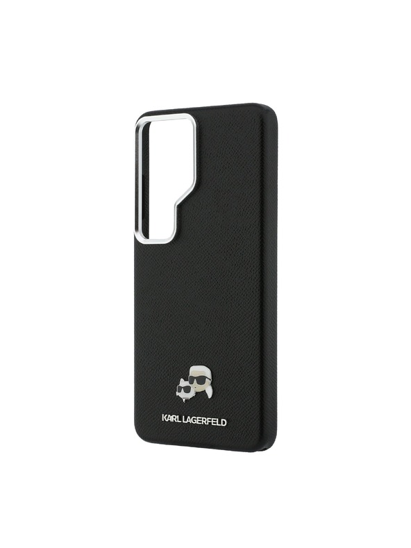 Karl Lagerfeld Karl Lagerfeld Grained PU Leather K&CH Heads Magnetic Zadní Kryt pro Samsung Galaxy S26 Ultra Black