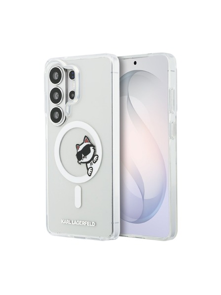 Karl Lagerfeld Karl Lagerfeld IML Choupette Peekaboo Logo Magnetic Zadní Kryt pro Samsung Galaxy S26 Ultra Transparent