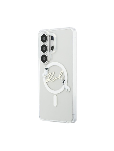 Karl Lagerfeld Karl Lagerfeld IML Choupette Karl Script Logo Magnetic Zadní Kryt pro Samsung Galaxy S26 Ultra Transparent