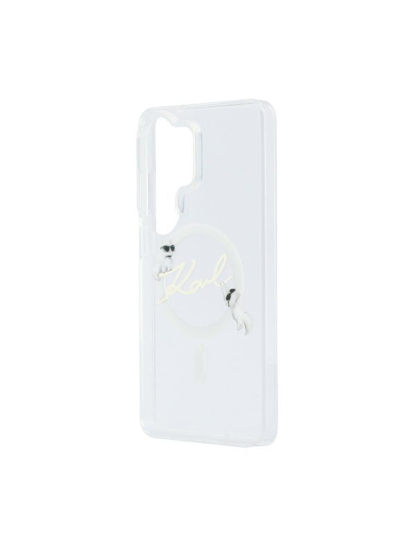 Karl Lagerfeld Karl Lagerfeld IML Choupette Karl Script Logo Magnetic Zadní Kryt pro Samsung Galaxy S26 Ultra Transparent