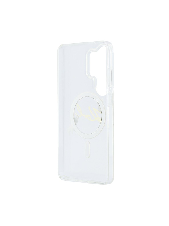 Karl Lagerfeld Karl Lagerfeld IML Choupette Karl Script Logo Magnetic Zadní Kryt pro Samsung Galaxy S26 Ultra Transparent