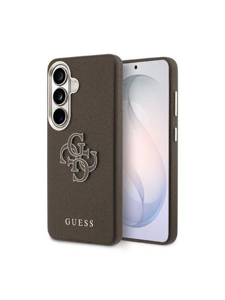 Guess Guess PU Grained 4G Resin Metal Logo Zadní Kryt pro Samsung Galaxy S26+ Brown