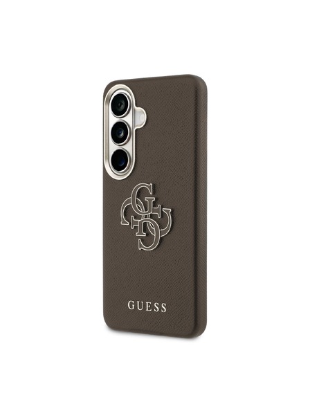 Guess Guess PU Grained 4G Resin Metal Logo Zadní Kryt pro Samsung Galaxy S26+ Brown