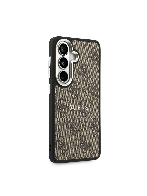 Guess Guess PU Leather 4G Gold Frame Magnetic Zadní Kryt pro Samsung Galaxy S26+ Brown