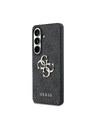 Guess Guess PU 4G Metal Logo Zadní Kryt pro Samsung Galaxy S26+ Grey