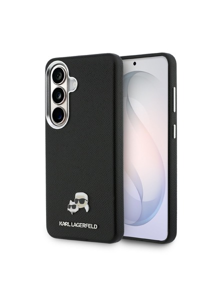 Karl Lagerfeld Karl Lagerfeld Grained PU Leather K&CH Heads Magnetic Zadní Kryt pro Samsung Galaxy S26+ Black