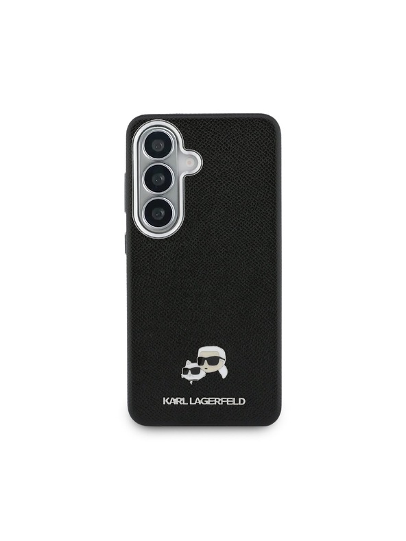Karl Lagerfeld Karl Lagerfeld Grained PU Leather K&CH Heads Magnetic Zadní Kryt pro Samsung Galaxy S26+ Black