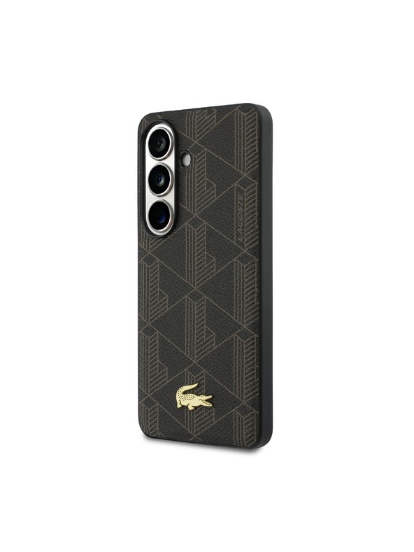 Lacoste Lacoste PVC Blend Monogram Gold Logo Magnetic Zadní Kryt pro Samsung Galaxy S26+ Brown