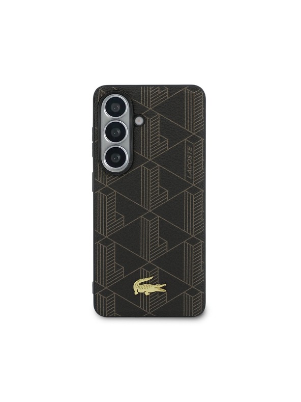 Lacoste Lacoste PVC Blend Monogram Gold Logo Magnetic Zadní Kryt pro Samsung Galaxy S26+ Brown