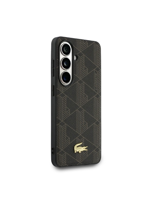 Lacoste Lacoste PVC Blend Monogram Gold Logo Magnetic Zadní Kryt pro Samsung Galaxy S26+ Brown
