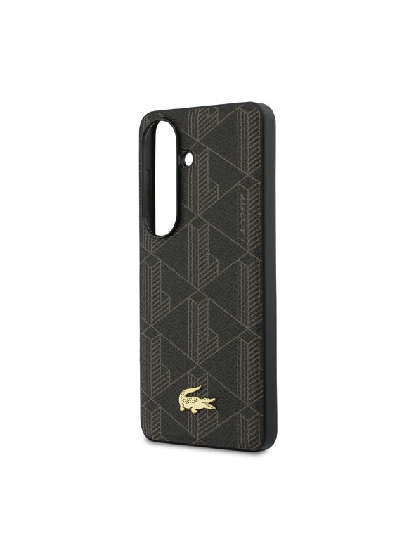 Lacoste Lacoste PVC Blend Monogram Gold Logo Magnetic Zadní Kryt pro Samsung Galaxy S26+ Brown
