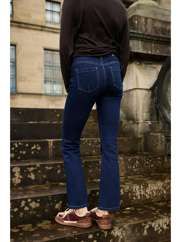 Moodo Bootcut džíny tmavě modré Moodo
