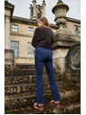 Moodo Bootcut džíny tmavě modré Moodo