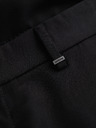 Ombre Clothing Pánské chino kalhoty REGULAR FIT s elastickým pasem – černé V4 P1525 Ombre Clothing