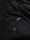 Ombre Clothing Pánské chino kalhoty REGULAR FIT s elastickým pasem – černé V4 P1525 Ombre Clothing